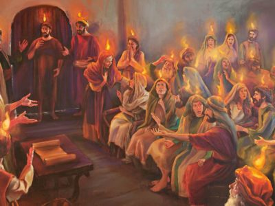 Fogo do Espírito o Santo em movimento em Jerusalém